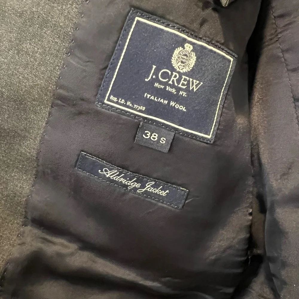 J. Crew Italian Wool Aldridge Jacket Gray Blazer 38S Staple Business Workwear